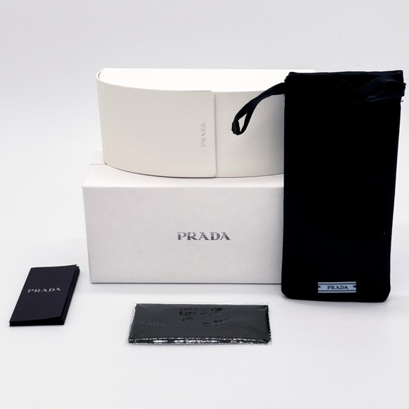 NEW PRADA SPR A55 15N01T GOLD GREEN RIMLESS PRA55S 15N01T UNISEX PRADA SUNGLASSE - Picture 11 of 11